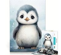 Puzzle Pingouin Aquarelle 1000 pièces Jeu Amusant Technologie de découpe Laser avancée Jouet de Divertissement d'intérieur pour Les Vacances (38x52cm)