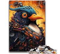 Puzzle Pingouin Art Coloré pour Adolescents, Puzzle 1000 Pièces, Jeu Éducatif Difficile à Compléter, mais Amusant et Humoristique pour Anniversaire (50x75cm)