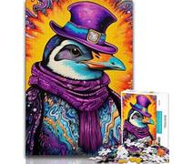 Puzzle Pingouin coloré 2000 pièces pour Adultes et Adolescents, Jouet éducatif et décompressant, Cadeau d'anniversaire, décoration Murale 70x100cm