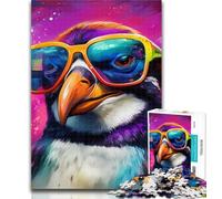 Puzzle Pingouin coloré pour Adolescents, 1 000 pièces, idéal comme Cadeau pour Toute la Famille (50x75cm)