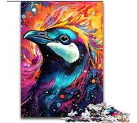 Puzzle Pingouin Coloré pour Adolescents, 1000 Pièces, Jeu de Puzzle, Jouets de Décoration Murale, Cadeaux d'anniversaire et de Noël Uniques (50x75cm)