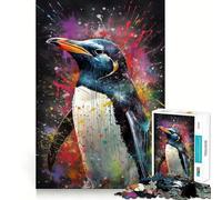 Puzzle Pingouin Difficile de 1000 pièces pour Adultes, Motif Pingouin, Jeu de logique Solide, Moments de Partage, Bords Nets, (50x75cm)