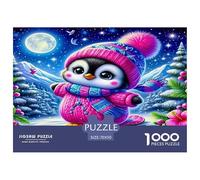Puzzle Pingouin pour Adultes et Enfants, 1000 Pièces, Jeu Éducatif et Détente, Décoration Intérieure, Thérapie de Pleine Conscience, 75 x 50 cm / 1000 Pièces