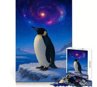 Puzzle Pingouin sous Un Ciel Cosmique pour Adolescents, 1000 pièces, Jouet ludique et Amusant, décoration Murale Transparente (38x52cm)