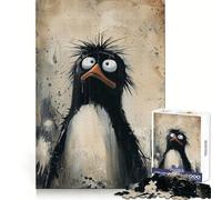 Puzzle Pingouin Triste Difficile pour Adultes 1000 Pièces Jeu de Logique et d'Érudition pour Passer du Temps en Famille Découpe Précise Pièce de Collection (50x75cm)