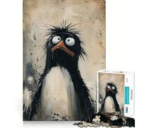 Puzzle Pingouin Triste pour Adolescents, 1000 Pièces, Jeu de Réflexion, Détente Mentale, Cadeau Unique à Assembler (38x26cm)