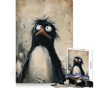 Puzzle Pingouin Triste pour Adolescents, 1000 Pièces, Jeu de Réflexion, Détente Mentale, Cadeau Unique à Assembler (38x52cm)