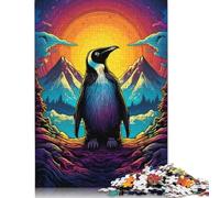 Puzzle Pingouins colorés 21, Casse-tête en Carton de qualité supérieure pour Enfants et Adultes à partir de 12 Ans, Cadeaux de Noël, 1 000 pièces (38 x 26 cm)