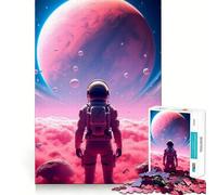 Puzzle Pink Planet 1000 pièces pour Adolescents, Puzzle Facile à Assembler, Loisirs, découpe soignée, Cadeau de Noël (38x26cm)