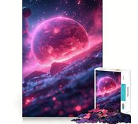 Puzzle Pink Planet Dawn 1000 pièces pour Adultes Jeu de réflexion Intelligent Amusant et précis Décoration Artistique (50x75cm)