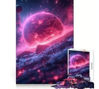 Puzzle Pink Planet Dawn 1000 pièces pour Adultes Jeu de réflexion Intelligent Amusant et précis Décoration Artistique (50x75cm)