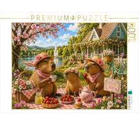 Puzzle · Pique-Nique printanier au Bord du lac | 1000 pièces · Format assemblé 64 × 48 cm · CALVENDO Puzzle
