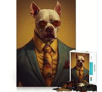 Puzzle Pit Bull Swag 1000 pièces pour Adultes, Jeu de réflexion, activité à la Maison, découpe Lisse, Surprise de Noël (38x26cm)