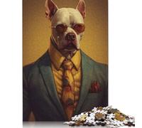 Puzzle Pit Bull Swag 500 pièces pour Adolescents, Cadeaux, Puzzle en Bois pour Adultes et Adolescents, décoration d'intérieur, Jouets, 500 pièces (52 x 38 cm)