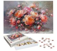 Puzzle Pivoine 6000 Pièces Adultes, Puzzle 6000 Pièces pour Adultes et Enfants à Partir de 14 Ans, Fleur Puzzles Bois de Qualité Supérieure avec Une Boîte d'emballage Exquise, Cadeau Femme/Homme H-408