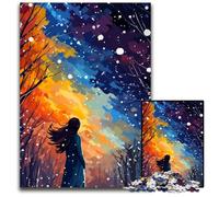 Puzzle Pixel Art Hiver 1000 pièces Puzzle Difficile pour Adultes activité familiale Amusante défi cérébral pour Adolescent 1000 pièces (38 x 26 cm)