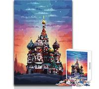 Puzzle Pixel Art Moscou pour Adolescents, 1000 pièces, Jeu éducatif et Stimulant, idée Cadeau Originale et touchante, Format 38x52cm