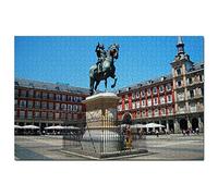 Puzzle Place du Maire de Madrid, Espagne, 1000 pièces, Jeu pour Adultes, Souvenir de Voyage, 50 x 70 cm