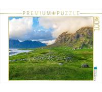 Puzzle · Plage d'Uttakleiv au crépuscule, Lofoten | 1000 pièces · Format assemblé 64 × 48 cm · CALVENDO Puzzle