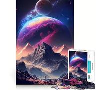 Puzzle planétaire Wonderland 1000 pièces Jeu de réflexion Amusant Conception sans Espace Emboîtement Parfait pour Les réunions de Famille (50x75cm)