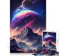 Puzzle planétaire Wonderland 1000 pièces pour Adolescents, développement de la capacité d'analyse, évasion sereine, Assemblage serré, Cadeau de Noël (38x26cm)