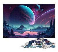 Puzzle Planète Alien 1000 pièces pour Adultes, Puzzle Stimulant, décoration idéale pour la Maison ou Le Bureau, Cadeau de Noël idéal 26 x 38 cm / 10,23 x 14,96 Pouces
