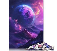Puzzle Planète Cristal 500 pièces pour Adultes et Puzzle en Bois pour Les Amateurs de Puzzles 500 pièces (52 x 38 cm)