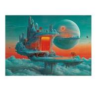 Puzzle planete de feu et de glace 500 pieces xl adultes 68x48cm - pieces larges plus facile - set puzzle fantastique et carte