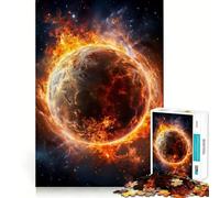 Puzzle Planète en Feu 1000 pièces pour Adultes, Jouet Intelligent, Passe-Temps à la Maison, Bords Lisses, Objet de Collection (50x75cm)