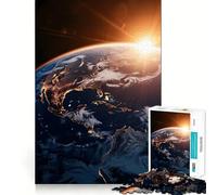 Puzzle Planète Terre 1000 Pièces pour Adolescents Jeu de Logique Pure Détente Douce et Nette Pièce d'art Fine (50x75cm)