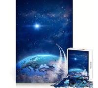 Puzzle Planète Terre pour Adolescents 1000 pièces Stimule la mémoire Soulagement de la Tension Bords serrés Belle œuvre d'art (50x75cm)