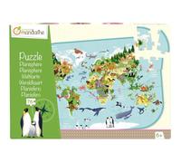 Puzzle ""Planisphère"" - 76 pièces - Jeux éducatifs