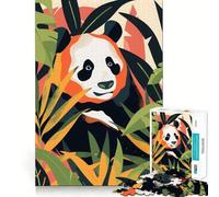 Puzzle Plat Abstrait Panda pour Adultes, 1000 pièces, renforce la mémoire, activité à Domicile, Bords Nets, Cadeau Festif (50x75cm)