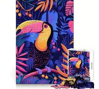 Puzzle Plat Rigide Toucan Abstrait pour Adultes, 1000 pièces, 50x75cm, idéal pour Une détente absolue Un Cadeau Unique et raffiné