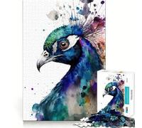 Puzzle Plume de Paon pour Adolescents 1000 Pièces Jeu de Réflexion Anti-Stress Découpe Premium Cadeau Exceptionnel (50x75cm)