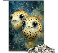 Puzzle Poisson-Globe 1000 pièces pour Adultes, Jeu interactif Familial, idéal pour Les Adolescents, Cadeau Casse-tête 26x38cm