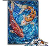Puzzle Poisson koï pour Adultes 2000 pièces, adapté aux Personnes de 14 Ans et Plus Idées Cadeaux de décoration intérieure (70x100cm)
