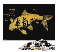 Puzzle Poisson Rouge 1000 pièces en Bois pour Adultes et Adolescents. Puzzle Casse-tête pour Adultes 1000 pièces (75 x 50 cm).