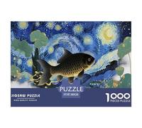 Puzzle Poisson Rouge 1000 Pièces en Carton pour Adultes Enfants Jeu Éducatif Jeu De Défi Puzzle Cadeau Enfant Home Decor 38x26cm/1000pcs