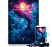 Puzzle Poissons du Zodiaque 1000 pièces pour Adultes Stimulation de la mémoire et réduction de l'anxiété Cadeau Artistique à Assembler (38x52cm)
