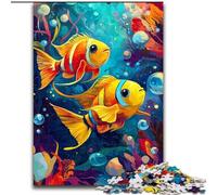 Puzzle Poissons sous-Marins 1000 pièces pour Adultes et Adolescents, Jeu Stimulant et Familial avec Affiche et fiche de Questions-réponses (50x75cm)