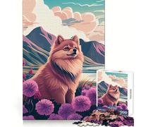 Puzzle Poméranien Nature Pompon pour Adultes, 1000 pièces, Jeu de logique Clair, Loisirs, découpe Parfaite, Cadeau créatif (38x52cm)
