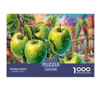 Puzzle « Pommier sous la Pluie » pour Adultes, 1000 pièces - Pommes Vertes, Feuillage éclatant, Jeu Stimulant, pour décorer Un Mur, Excellente idée Cadeau, 52 x 38 cm / 1000 pièces
