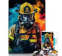 Puzzle Pompier 1000 pièces pour Adultes et Adolescents, Aide Le Cerveau à exercer des Jouets addictifs pour cultiver la Patience Une œuvre d'art (75x50cm)