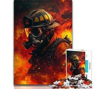 Puzzle Pompier 1000 pièces pour Adultes et Adolescents, Jeu éducatif, Jouet, décoration d'intérieur Unique et Cadeaux 38x26cm