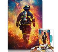 Puzzle Pompier pour Adolescents 1000 pièces, Jouet éducatif intellectuel décompressant, Cadeau d'anniversaire, Cadeaux, décoration Murale 38x26cm
