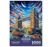 Puzzle Pont de Londres 1000 Pièces pour Adolescents Et Enfants - Difficile Puzzles Jeu De Patience en Famille 52x38cm/1000pcs