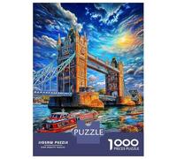 Puzzle Pont de Londres 1000 Pièces pour Adolescents Et Enfants - Difficile Puzzles Jeu De Patience en Famille 52x38cm/1000pcs