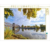 Puzzle · Pont Levant Historique avec Un Bateau de Navigation intérieure | L'automne au bord de l'Elbe à Magdebourg · 1000 pièces · Format assemblé 64 × 48 cm · CALVENDO Puzzle