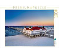 Puzzle · Pont Maritime d'Ahlbeck sur l'île d'Usedom | Soirée à la mer Baltique · 1000 pièces · Format assemblé 64 × 48 cm · CALVENDO Puzzle